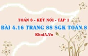 Bài 4.16 trang 88 SGK Toán 8 tập 1 Kết nối tri thức
